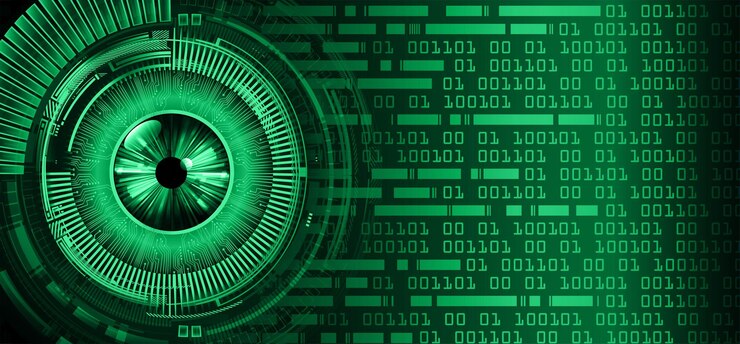 Vector a green screen with a green screen that says'binary'on it