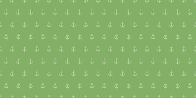 Green seamless banner with green anchor