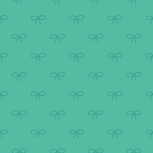 Vector green seamless pattern with bows