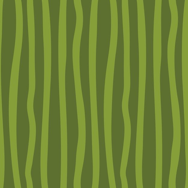 Зеленый бесшовный узор с волнистыми линиями