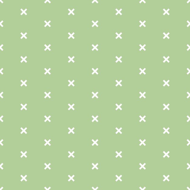 Green seamless pattern with white cross