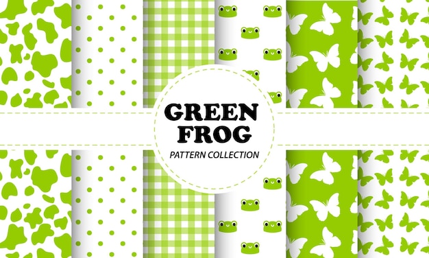 Green seamless patterns