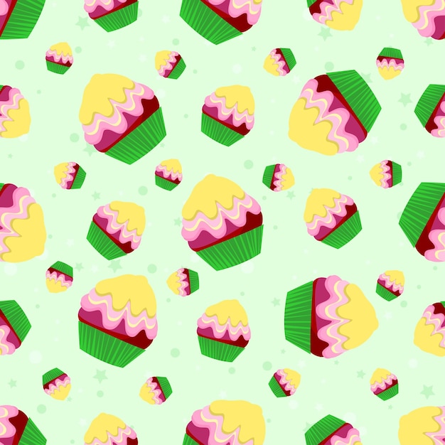 Green seamless sweets backgrounds