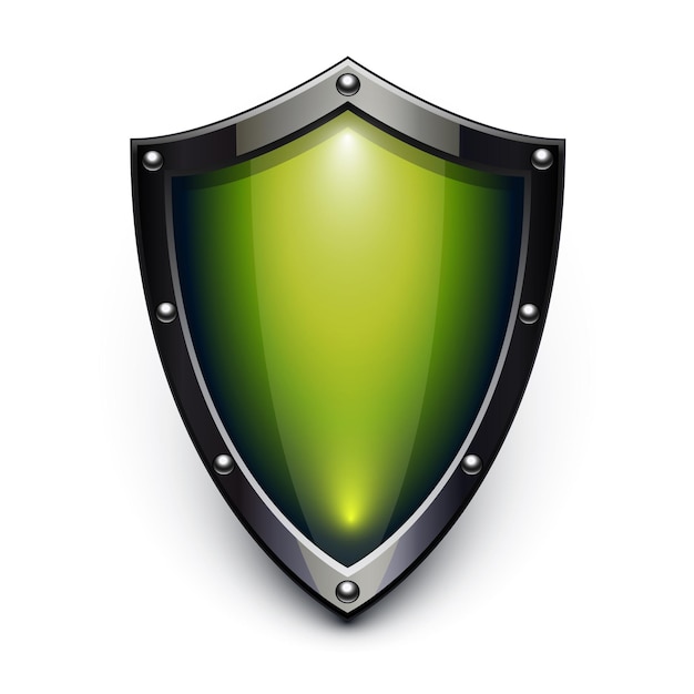 Vector green security shield