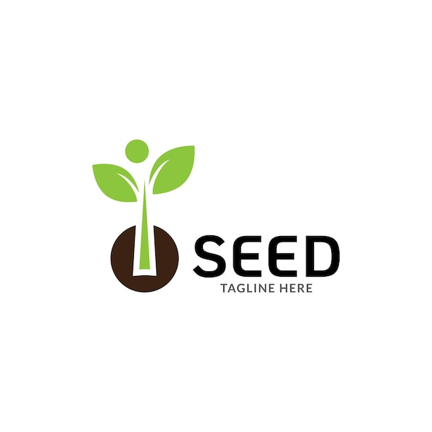 green seed logo type illustration.