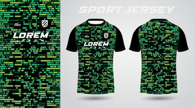 Green shirt sport jersey design