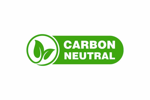 Cartello verde che dice carbon neutral