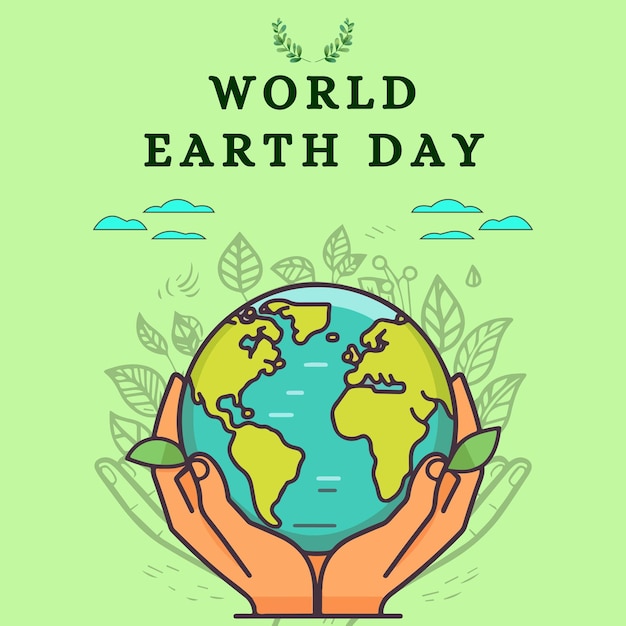 green simple world earth day instagram post