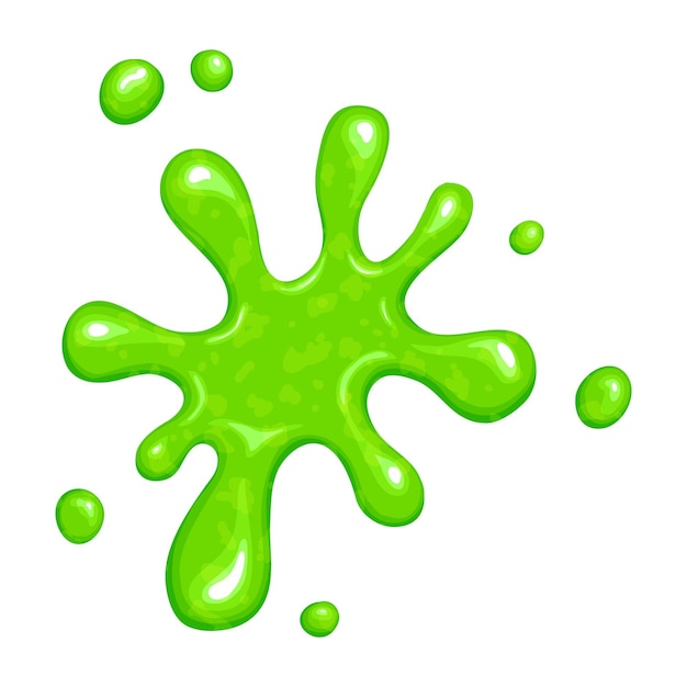 Vector green slime icon isolated on a white background