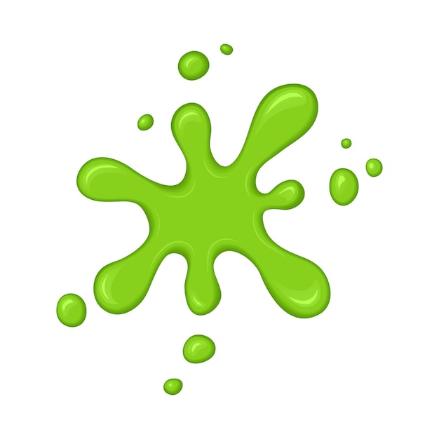 Vector green slime splash blot