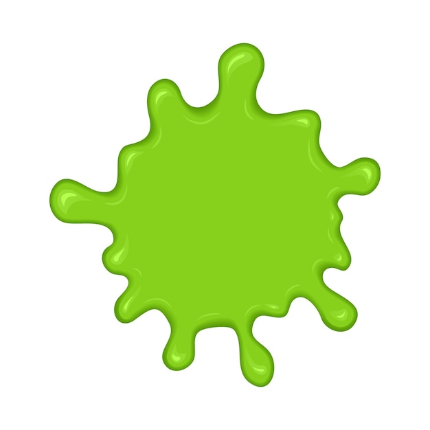 Vector green slime splash blot