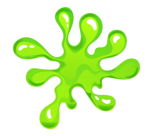 Green slime splat splash blot blob isolated on white background design graphic illustration