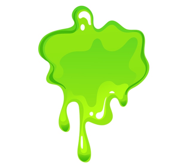 Green slime splat splash blot blob isolated on white background design graphic illustration