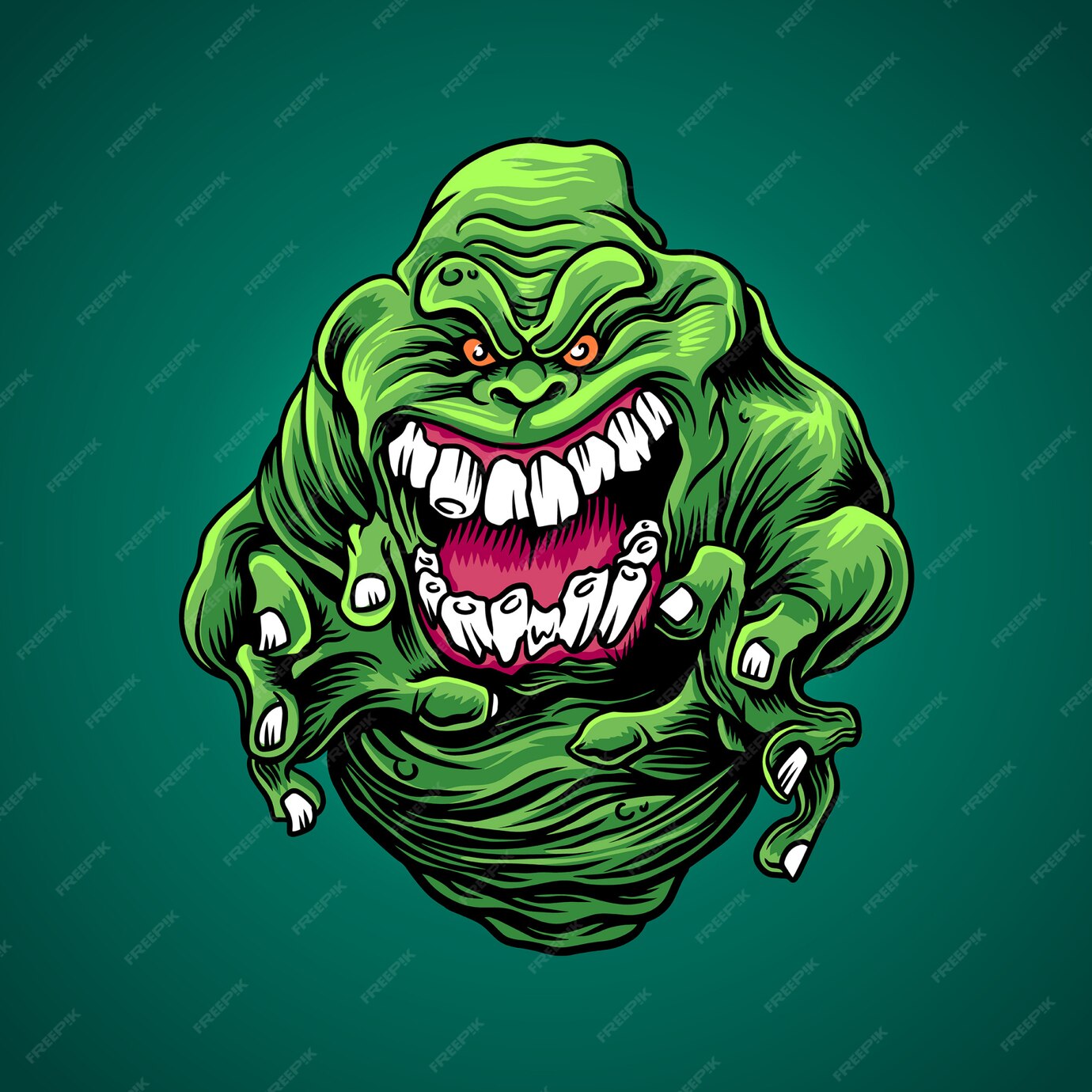 Premium Vector | The green slime