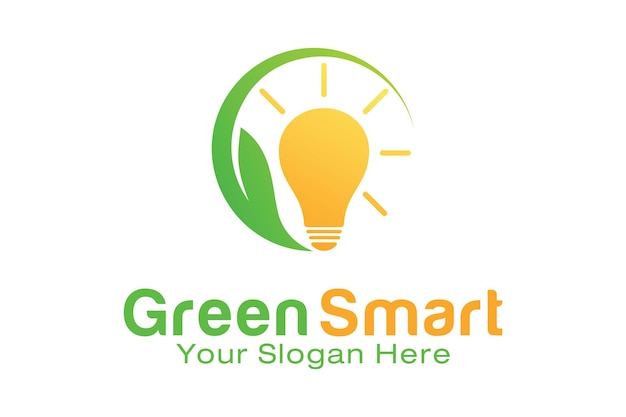 Modello di progettazione del logo smart verde