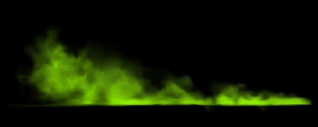 Green smoke. toxic smog illustration