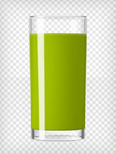 Vector green smoothie in a glass