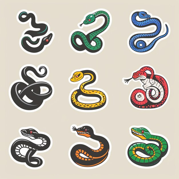 Vector a green snake with a snake on it