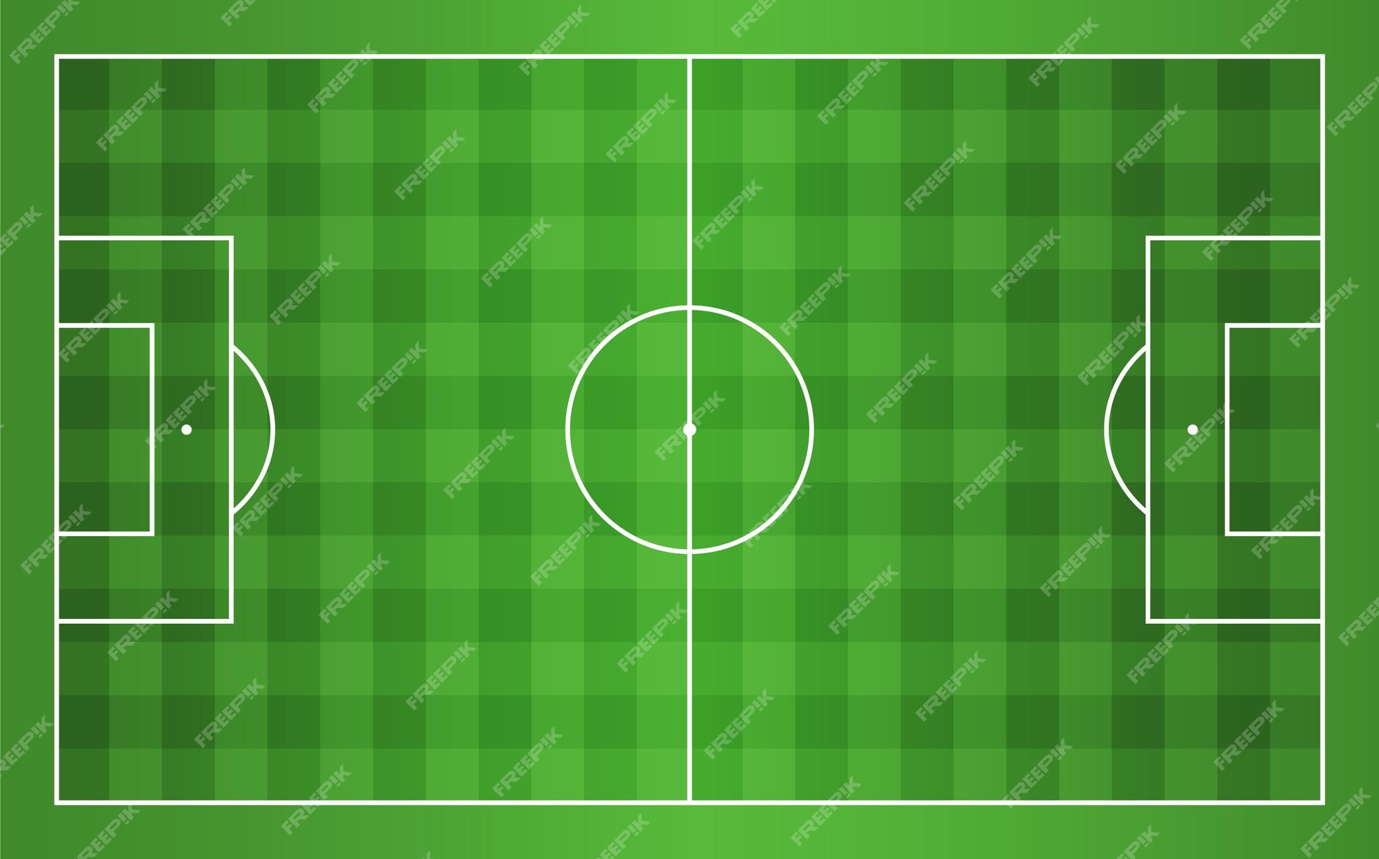 Premium Vector | Green soccer field or football field top view