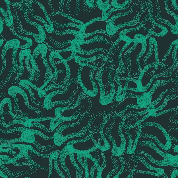 Green Stippled Abstract Seamless Pattern