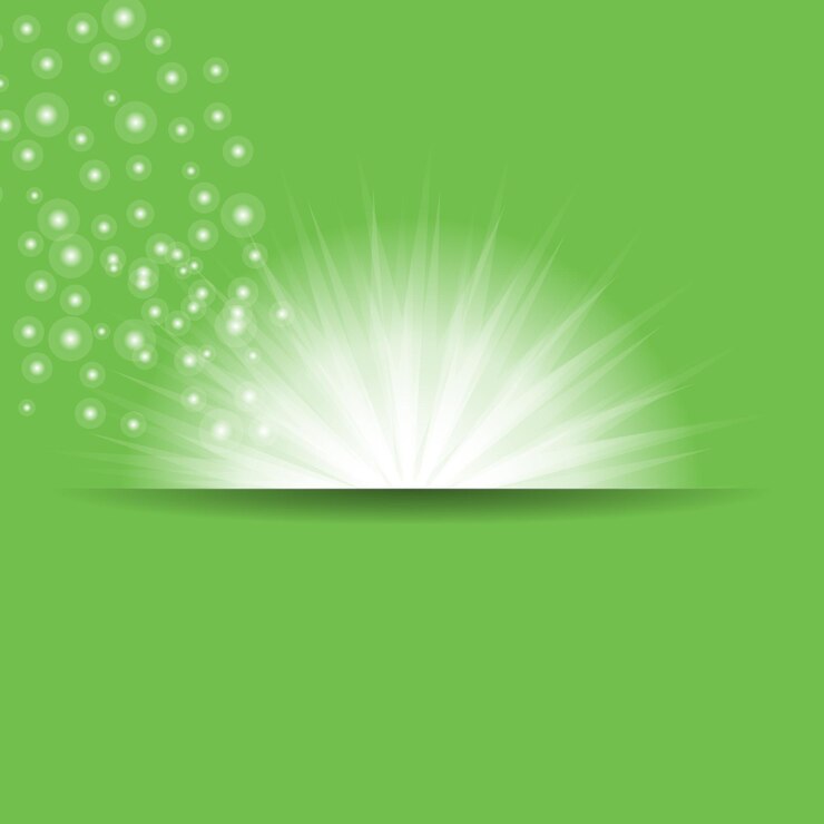 Vector green sun rays