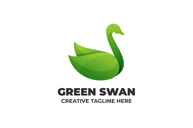 Green Swan Gradient Business Logo