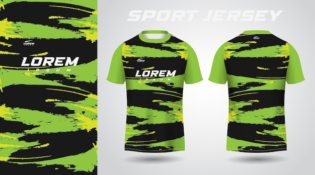 green t-shirt sport jersey design