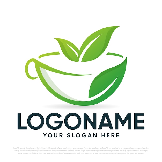 Green tea logo design