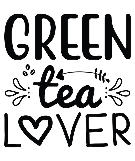 Vector green tea lover