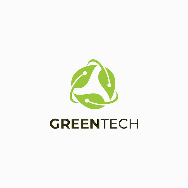 Green tech logo design