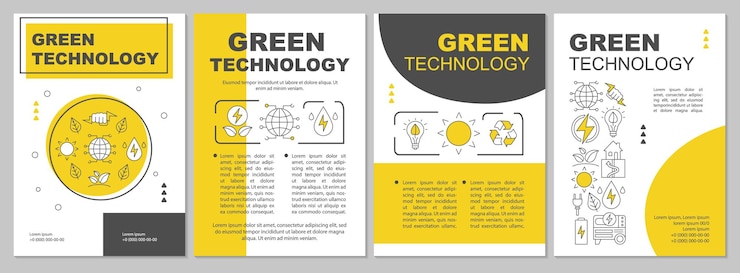 Vector green technology brochure template
