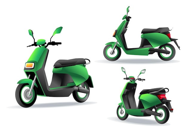 Vector the green technology motorcycles design