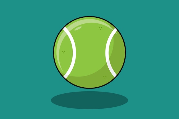 Зеленый теннисный мяч с белыми полосками на нем.
