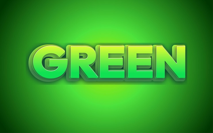 वेक्टर green text effect editable