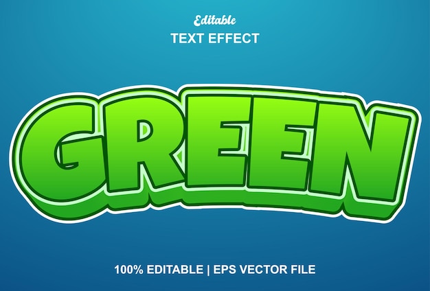 Green text effect with blue color