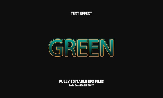 Vector green text effect