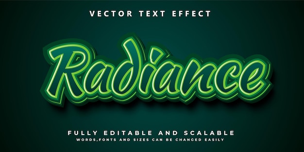 Vector green text effect