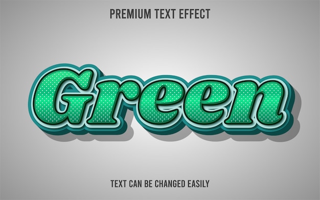 Vector green text effect