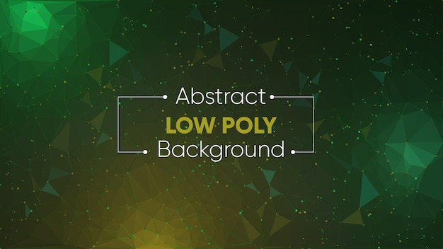 Green theme abstract low poly background