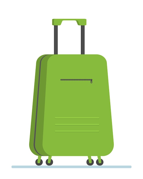 Зеленый дорожный чемодан для путешествий, отпусков, туризма, покупок