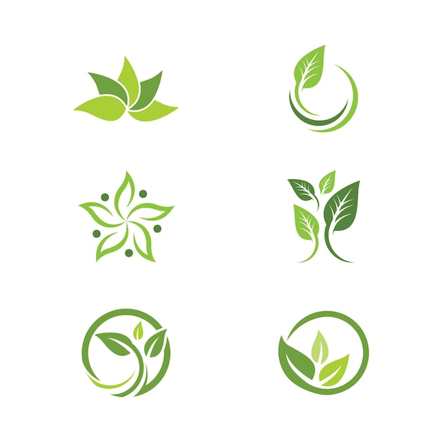 Green Tree leaf ecology nature element vector design