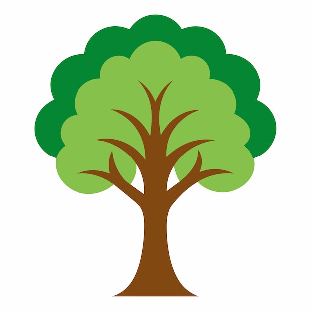 a green tree with a green tree on the top of it