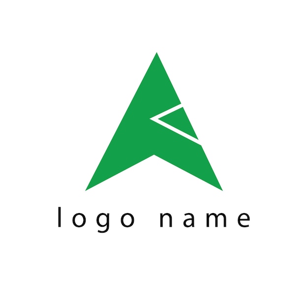 Vector a green triangle logo