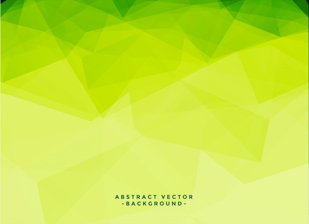 Triangolo verde poli basso sfondo geometrico con copyspace