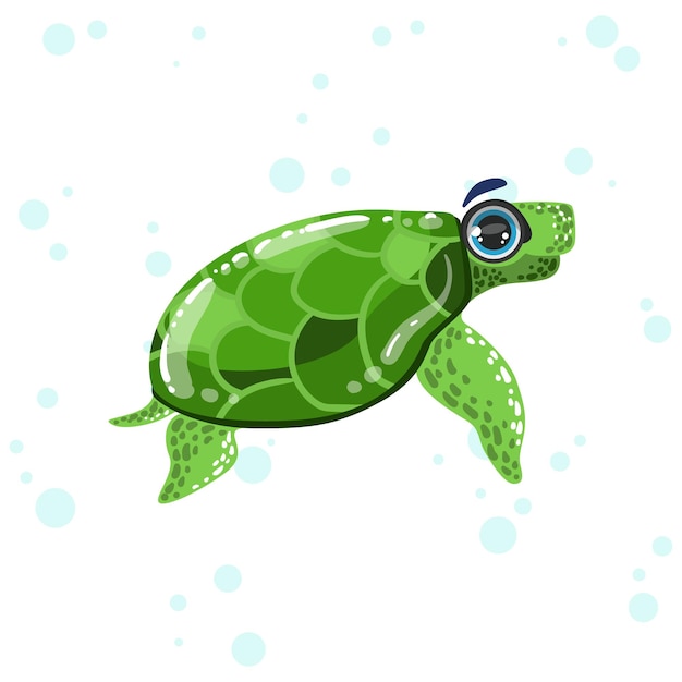 Green Turtle Drawing