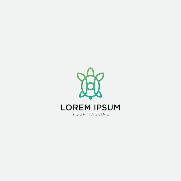 Green turtle and natural logo modern