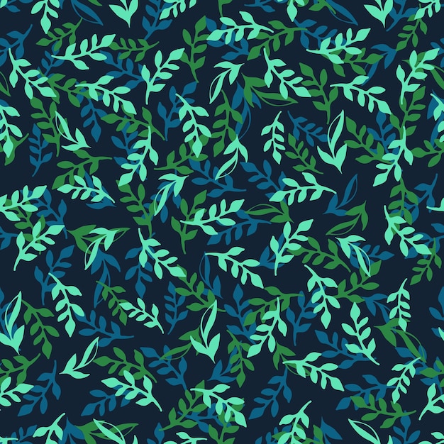 Green Twigs Decorative seamless pattern Repeating background Tileable wallpaper print