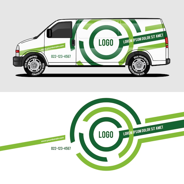 Green Van Wrap Design Wrapping Sticker And Decal Design