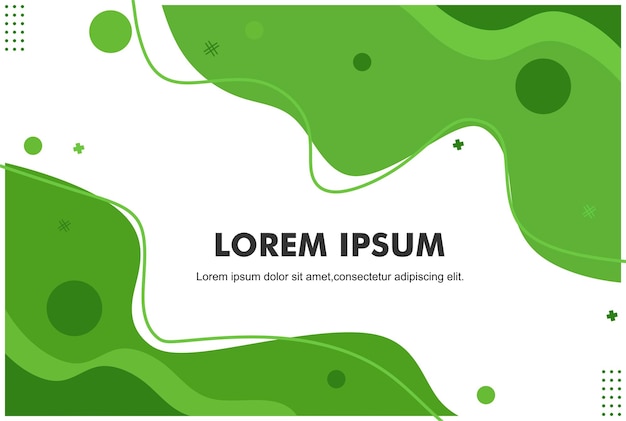 Green vector banner template design flat design