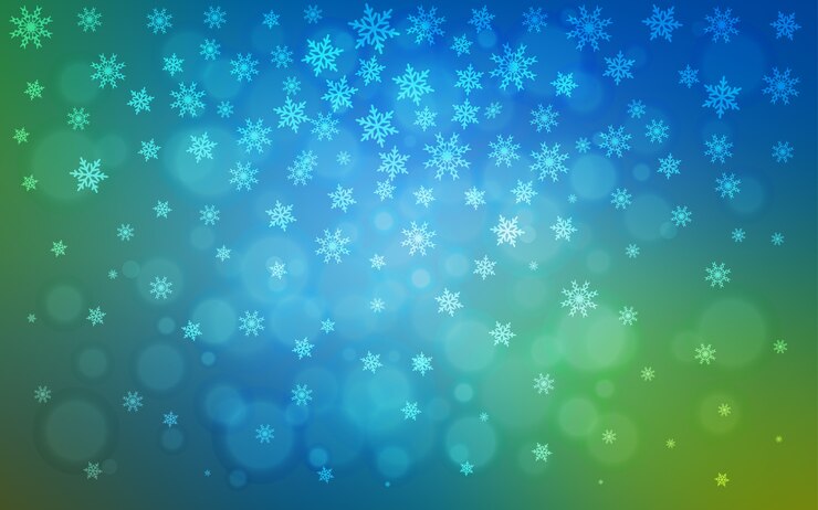 वेक्टर green vector cover with beautiful snowflakes